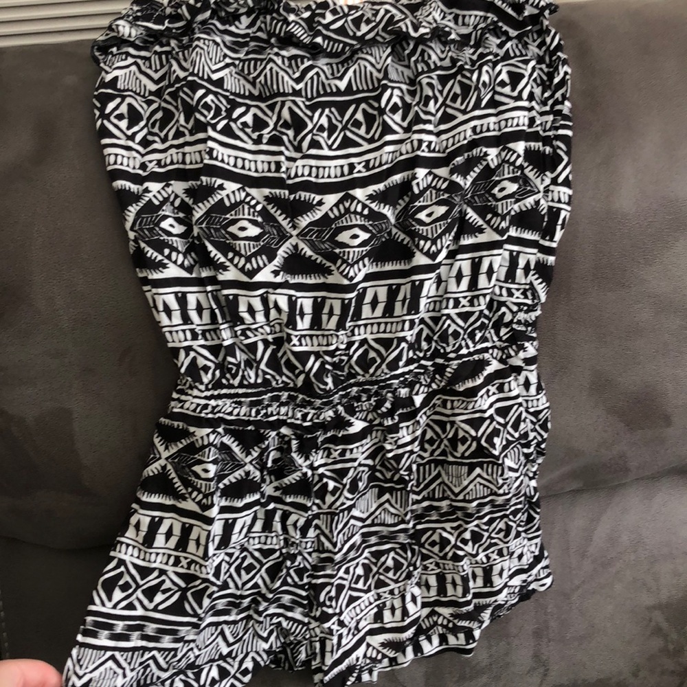 Black and white romper